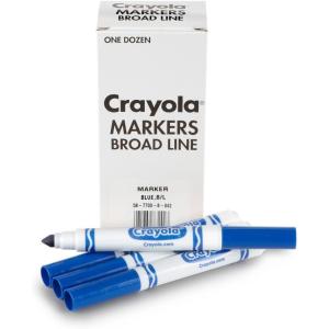 Crayola 12 Count Washable Bulk Markers, Green(Blue)