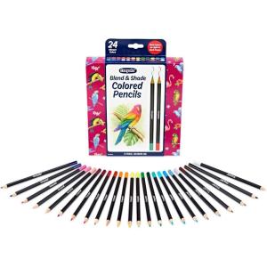 Crayola Blend & Shade Colored Pencils Set (24ct) Colored Pencils for Adult Coloring, Art Supplies for Sketching & Drawing, Gifts for Teens(Blend & Shade)