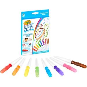 Crayola Color Wonder Mess Free Fingerpaint & Stamper Kit, Safari Stamps for Kids, Color Reveal Ink, Toddler Activity, Gifts, 3+(Paint Brush Pens)