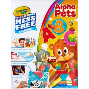 Crayola Color Wonder Prehistoric Pals, Dinosaur Coloring Pages, Mess Free Coloring for Toddlers, Dinosaur Toys, Toddler Travel Activity & Gifts(Alpha Pets)
