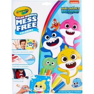 Crayola Color Wonder Prehistoric Pals, Dinosaur Coloring Pages, Mess Free Coloring for Toddlers, Dinosaur Toys, Toddler Travel Activity & Gifts(Baby Shark)