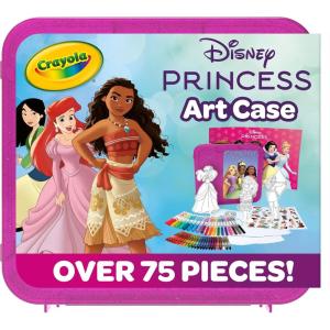 Crayola Disney Princess Art Case (75ct) Art Kit for Kids, Art Supplies, Coloring Set, Gift for Girls & Boys(Art Case)