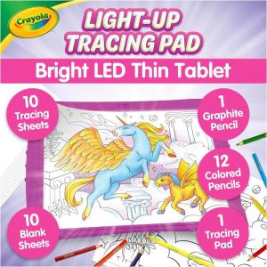 Crayola Light Up Tracing Pad Pink, Best Birthday, Holiday & Christmas Gifts for Girls & Boys, 6, 7, 8 Year Olds, Kids Toys, Light Box Art Kit for Kids [Amazon Exclusive](Pink)
