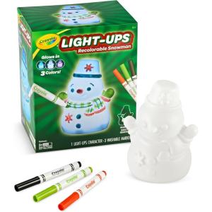 Crayola Light Ups Reindeer, Recolorable Light Up Toy for Kids, Reindeer Decor, Glow in the Dark, Holiday Gift for Kids, Ages 4+(Snowman)