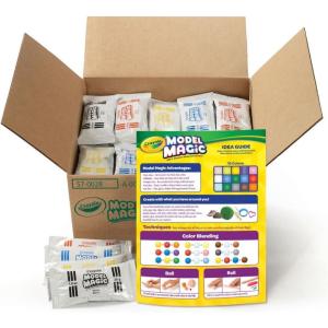 Crayola Model Magic – White (75ct), 1oz Modeling Clay Alternative, Molding Air Dry Clay for Kids, Bulk Classroom Arts & Crafts Supplies for Teachers(Classic Colors)