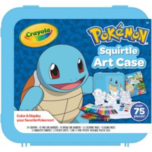 Crayola Pokemon Art Kit for Kids (45pcs), Pokemon Coloring Book Pages, Pokemon Stickers for Kids, Pokemon Toys, Gift for kids, Ages 4+(Squirtle)