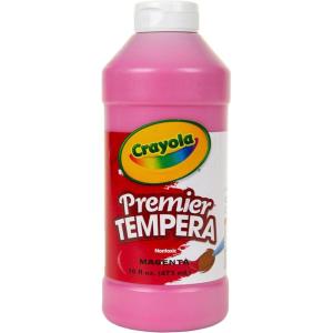 Crayola Premier Tempera Paint For Kids – Orange (16oz), Kids Classroom Supplies, Great For Arts & Crafts, Non Toxic, Easy Squeeze Bottle(Magenta)