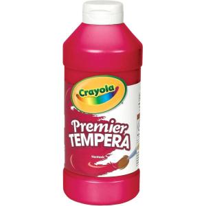 Crayola Premier Tempera Paint For Kids – Orange (16oz), Kids Classroom Supplies, Great For Arts & Crafts, Non Toxic, Easy Squeeze Bottle(Red)