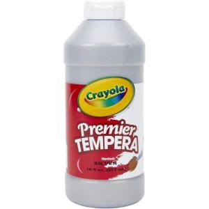 Crayola Premier Tempera Paint For Kids – Orange (16oz), Kids Classroom Supplies, Great For Arts & Crafts, Non Toxic, Easy Squeeze Bottle(Silver)