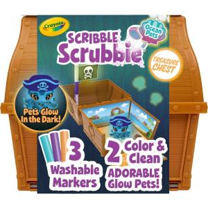 Crayola Scribble Scrubbie Pets Glow Ocean Playset, Toys for Boys & Girls, Gifts for Kids, Ages 3, 4, 5, 6(Glow Ocean Pets)