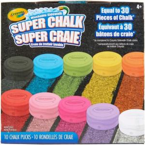 Crayola Ultimate Washable Chalk Collection (64ct), Bulk Outdoor Sidewalk Chalk for Kids, Anti-Roll Sticks, Outdoor Activities & Toys for Kids, Ages 3, 4, 5(Super Chalk)