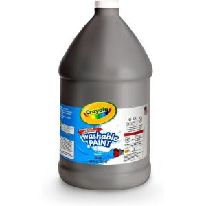 Crayola Washable Paint for Kids – Blue (1 Gallon), Kids Arts and Crafts Supplies, Non Toxic, Bulk(Black)