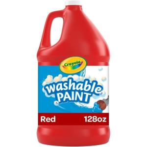Crayola Washable Paint for Kids – Blue (1 Gallon), Kids Arts and Crafts Supplies, Non Toxic, Bulk(Red)