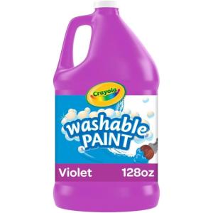 Crayola Washable Paint for Kids – Blue (1 Gallon), Kids Arts and Crafts Supplies, Non Toxic, Bulk(Violet)