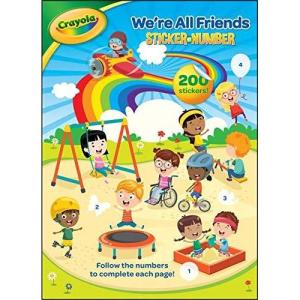 Crayola We’re All Friends Sticker by Number Activity Book. Over 200 stickers and 64 Kid’s Activity Pages, Ages 4-8.
