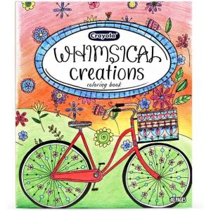 Crayola Whimsical Creations Coloring Book for Adults (40pgs), Adult Coloring Pages, 8×10, Perforated, Gift for Teens & Adults