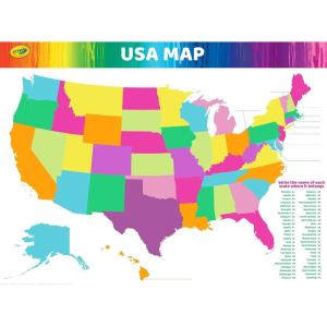 Dry Erase USA Map – Whiteboard for Home, School Classrooms, or Office Use, Great for Teachers and Kids, Large Size, White