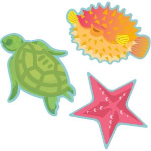 Eureka Crayola Crayons Paper Cut-Out Classroom Decorations for Teachers, 36 Pieces(Fish)