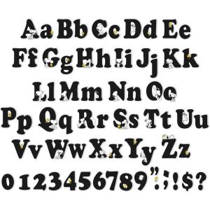 Eureka Crayola Letter, Number, Punctuation Mark, and Symbol Classroom Decorations for Teachers, 4″ H, 178 Pieces, Blue(Peanuts)