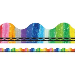 Eureka Crayola Rainbow Decorative Classroom and Bulletin Board Trim for Teachers, 2.25″ Wide, 12 Strips for 37 Total Feet(37″ x 22.5″)