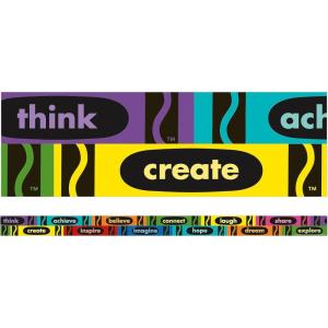 Eureka Crayola Rainbow Decorative Classroom and Bulletin Board Trim for Teachers, 2.25″ Wide, 12 Strips for 37 Total Feet(OSFA)