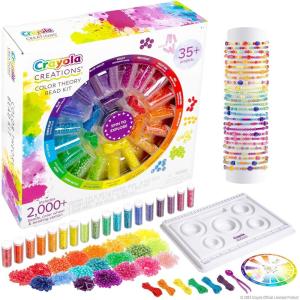 Fashion Angels Crayola Creations Color Theory Bead Kit, Multicolored 2,000+ Bead Set & Wheel, DIY Jewelry Kit for Kids, Teen Girls & Boys