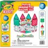 CreateOn Crayola Gingerbread House Magnetic Tiles, 24pc Holiday Christmas Building Set, STEM Educational Toys for Kids Ages 3+, Magnetic Construction Playset for Creative Learning & Gifts(Holiday Paint On)