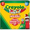 CreateOn Crayola Gingerbread House Magnetic Tiles, 24pc Holiday Christmas Building Set, STEM Educational Toys for Kids Ages 3+, Magnetic Construction Playset for Creative Learning & Gifts(Holiday Paint On)