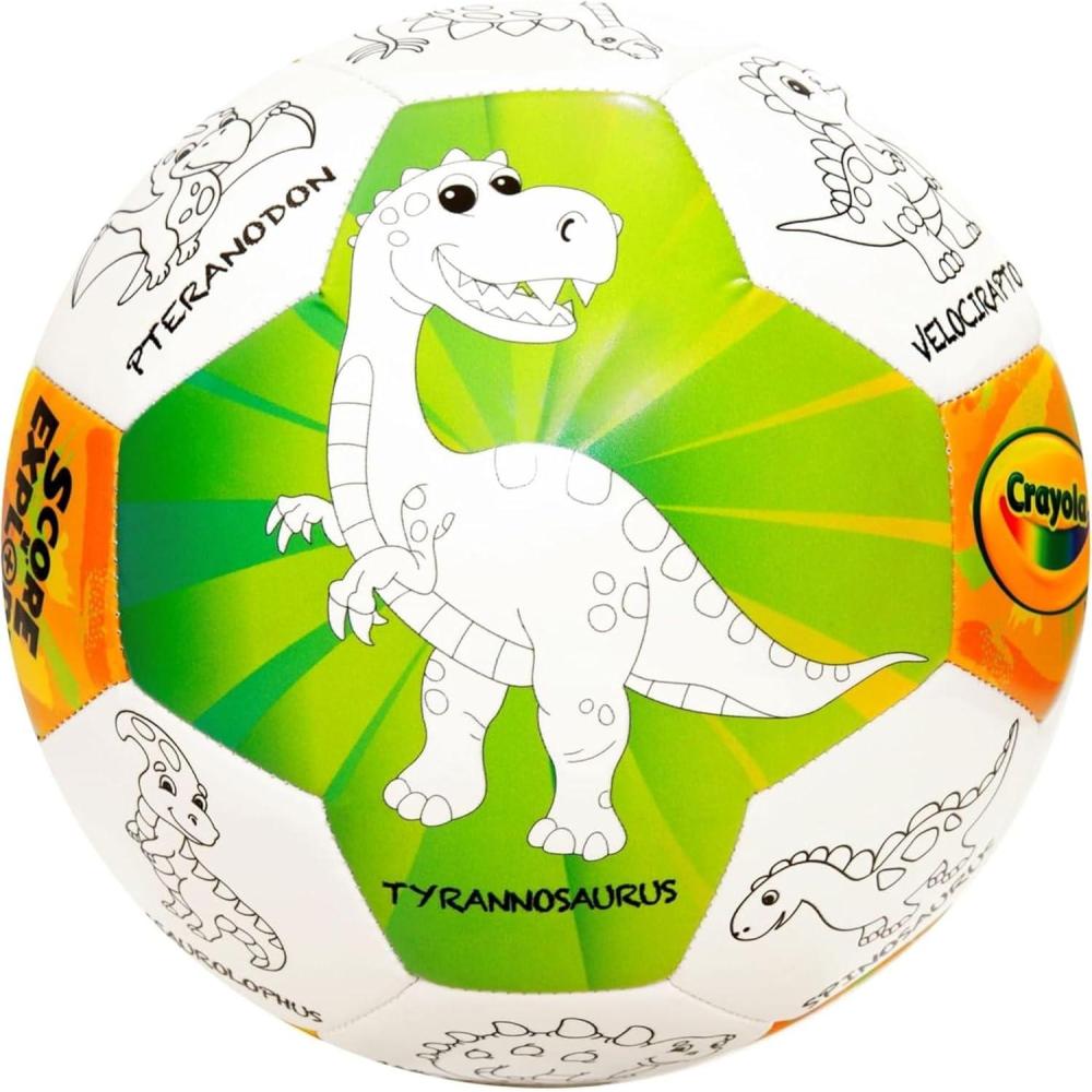 imageCrayola Official Soccer Ball  Unisex Kids  Multiplication Box Size 3Dinosaur