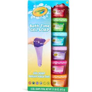 Crayola Bath Time Slime 6 Piece Set, Soaps with Slime Texture & Consistency, Multi Color Bath Soap 6 Pack / 3.6 oz Each, Colors Included: Red, Green, Blue, Purple, Pink, & Orange