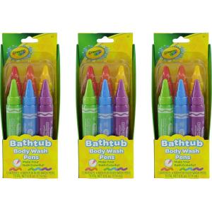 Crayola Taste Beauty Bathtub Bodywash Pens, Kids’ Bath Toys per Pack (3 pcs bundle), Adult Supervision Recommended