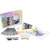 Crayola Pastel Colors Art Kit (50pcs), Kids Art Set with Pastel Markers & Pencils, Gift for Kids, 8+