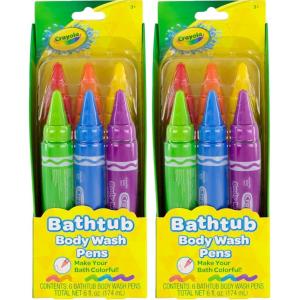 Crayola Taste Beauty Bathtub Bodywash Pens, Kids’ Bath Toys per Pack (6), Adult Supervision Recommended(6 Count (Pack of 2))