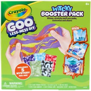 Crayola Satisfying Goo Making Kit, Slimy DIY Craft for Kids, Sensory Fidget Putty, Less Mess Activity, Includes Mix Pouches & Mix Ins, Gift for Kids, 6+(Satisfying)