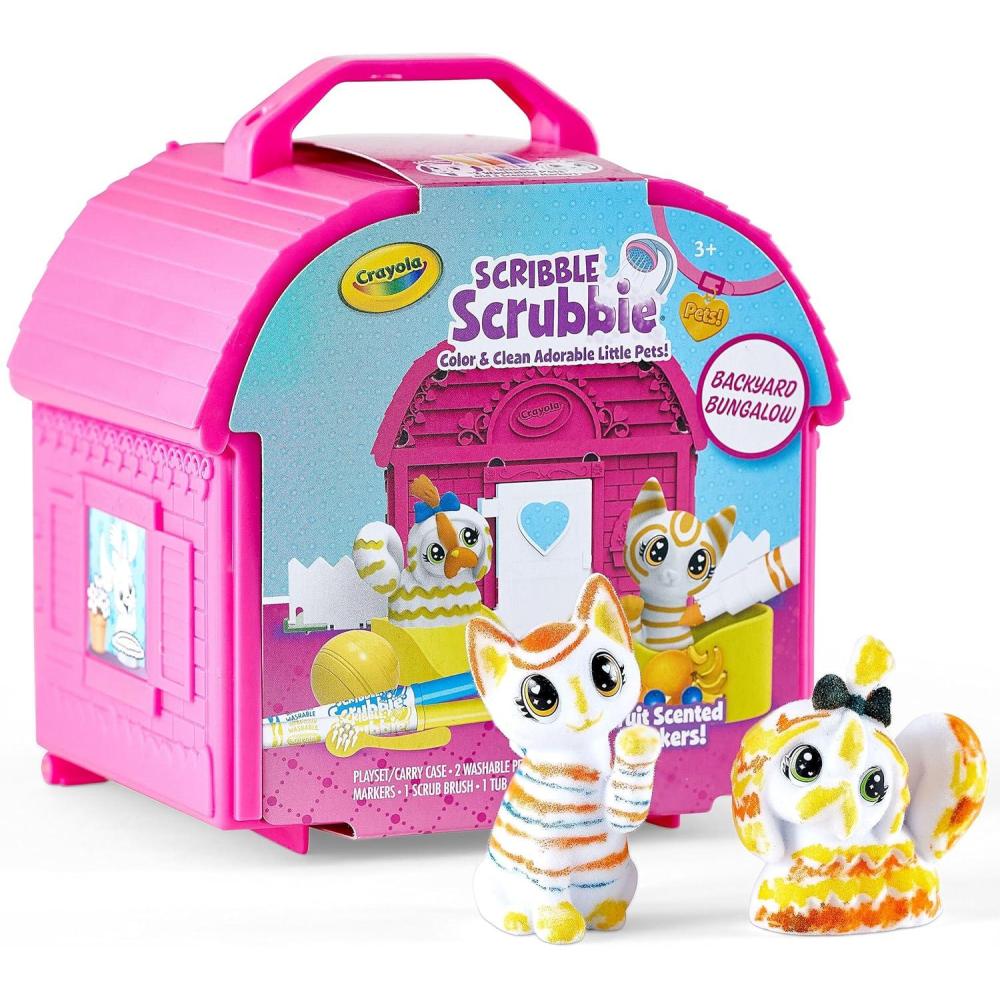 imageCrayola Scribble Scrubbie Pets Backyard Playset Toys For Girls amp Boys Gifts For Kids Ages 3Backyard Bungalow