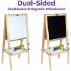 Crayola Wooden Art Easel for Kids, 2-in-1 Dry Erase Board & Chalkboard, Gifts for Toddlers, Ages 3, 4, 5(Mini Easel)