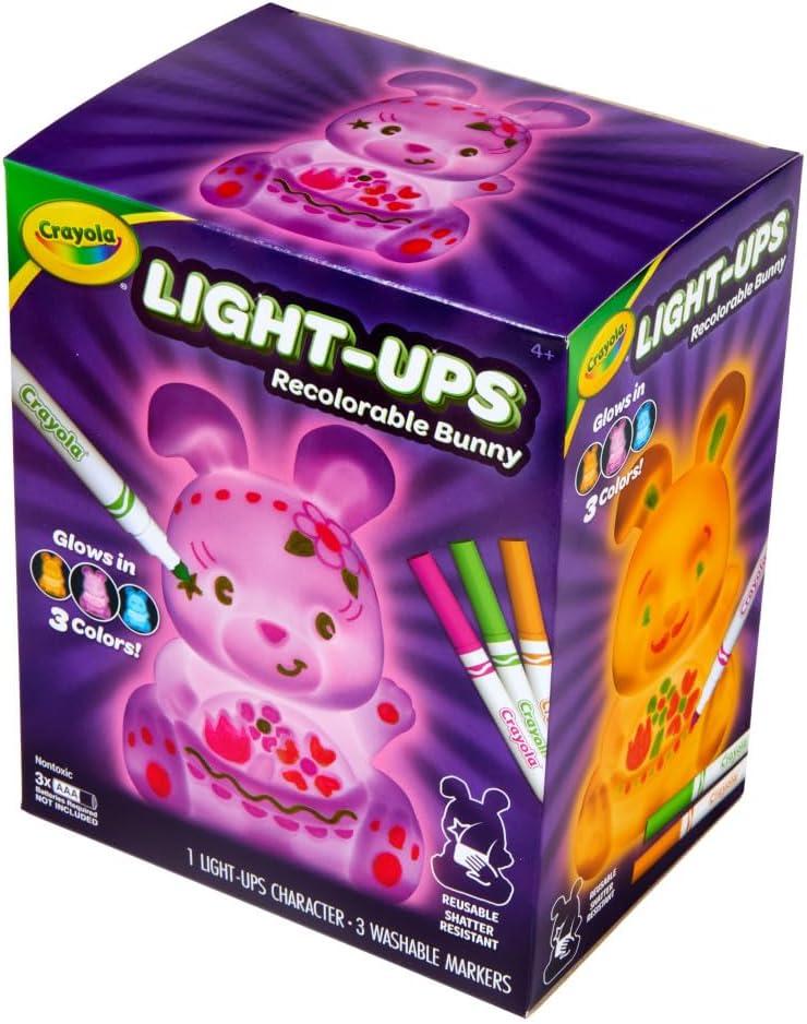imageCrayola LightUps  Chick Recolorable Light Up Chicken Easter Craft Decoration Easter Egg Toy for Kids Basket Stuffer for Kids Ages 4Bunny