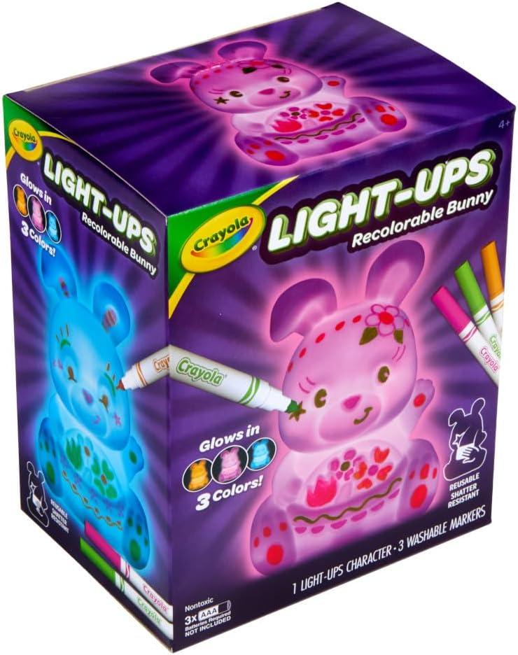 imageCrayola LightUps  Chick Recolorable Light Up Chicken Easter Craft Decoration Easter Egg Toy for Kids Basket Stuffer for Kids Ages 4Bunny