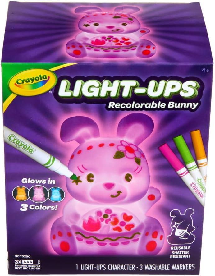 imageCrayola LightUps  Chick Recolorable Light Up Chicken Easter Craft Decoration Easter Egg Toy for Kids Basket Stuffer for Kids Ages 4Bunny