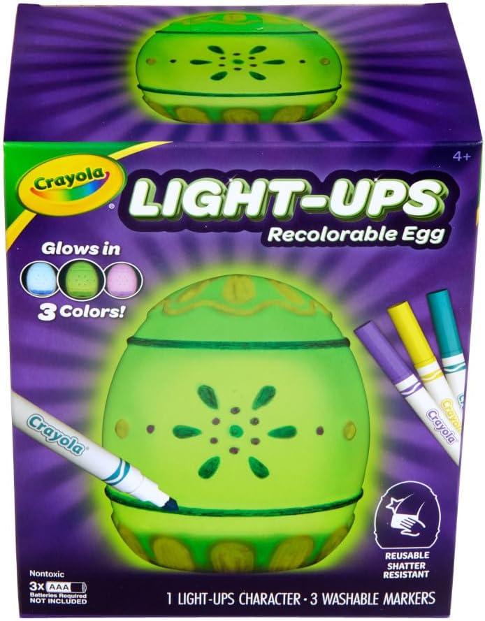 imageCrayola LightUps  Chick Recolorable Light Up Chicken Easter Craft Decoration Easter Egg Toy for Kids Basket Stuffer for Kids Ages 4Egg
