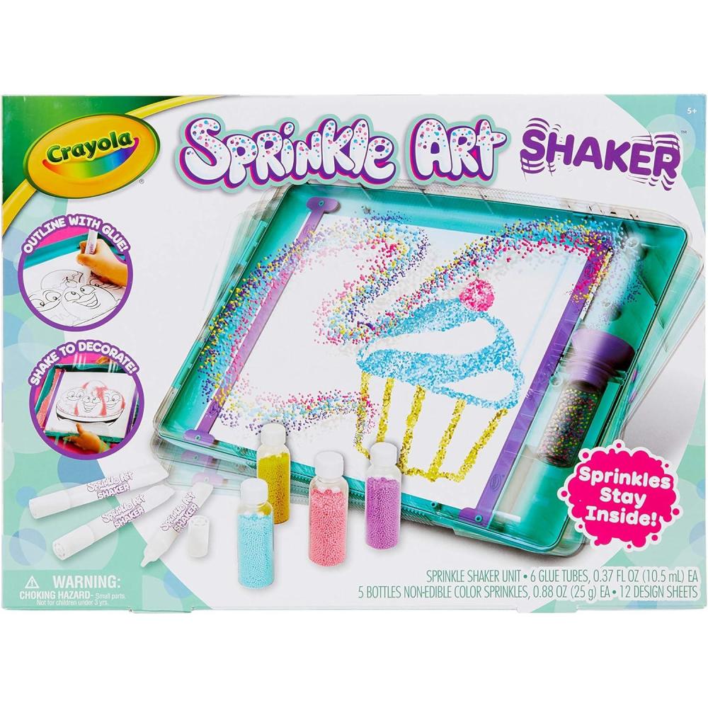 imageCrayola Sprinkle Art Shaker Rainbow Arts and Crafts Gifts for Girls amp Boys Ages 5 6 7 8Standard