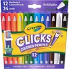Crayola Clicks 2.0mm Mechanical Colored Pencil Set, Essential Easter Basket Stuffers, 12 Pastel Colors, Coloring Pencils for Kids, No Sharpen, 24 Replacement Cores, Ages 5+(Classic)