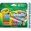 Crayola Metallic Markers, Art Supplies, 8 Count, Colors May Vary(8 Count (Pack of 1))