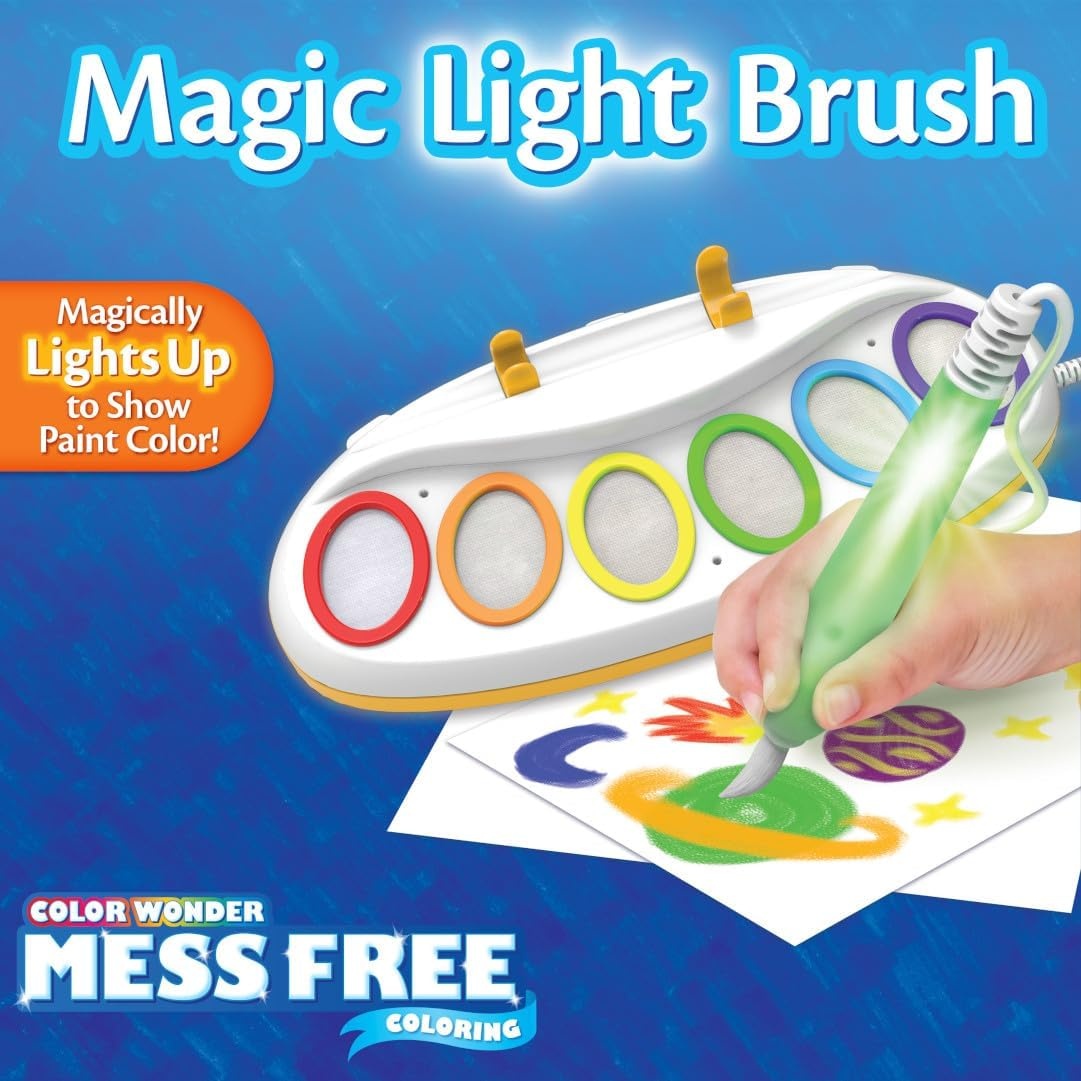 image:imageCrayola Color Wonder Magic Light Brush Featuring Ms Rachel MessFree Coloring Set with Songs Paint Set for Toddlers Art Gift for Kids Ages 3 amp Up25 Piece Set