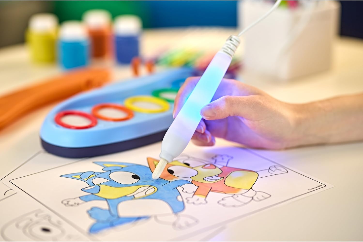 image:imageCrayola Color Wonder Magic Light Brush Featuring Ms Rachel MessFree Coloring Set with Songs Paint Set for Toddlers Art Gift for Kids Ages 3 amp Up85 x 11 inches