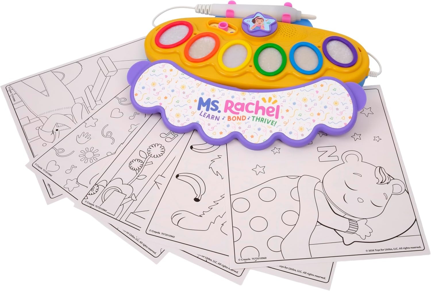 image:imageCrayola Color Wonder Magic Light Brush Featuring Ms Rachel MessFree Coloring Set with Songs Paint Set for Toddlers Art Gift for Kids Ages 3 amp Up8x10 inches