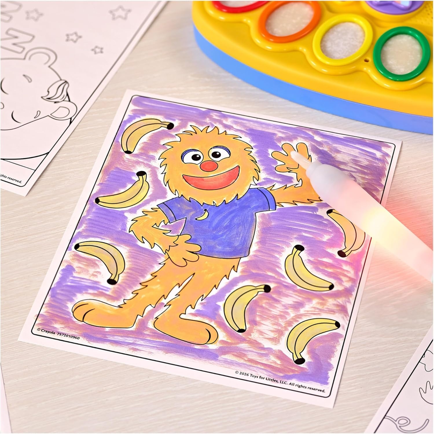 image:imageCrayola Color Wonder Magic Light Brush Featuring Ms Rachel MessFree Coloring Set with Songs Paint Set for Toddlers Art Gift for Kids Ages 3 amp Up8x10 inches