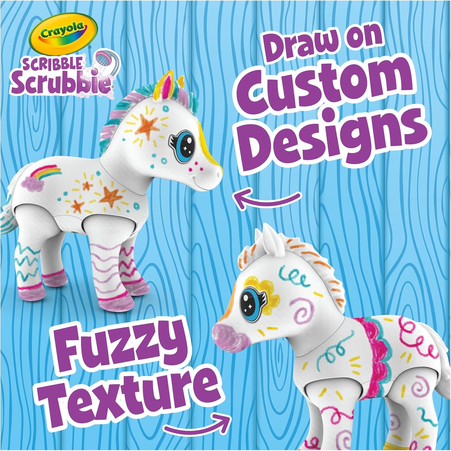 image:imageCrayola Scribble Scrubbie Jumbo Evie Large Posable Animal Toy 6 Inches Horse for Girls amp Boys Animal Grooming Gift