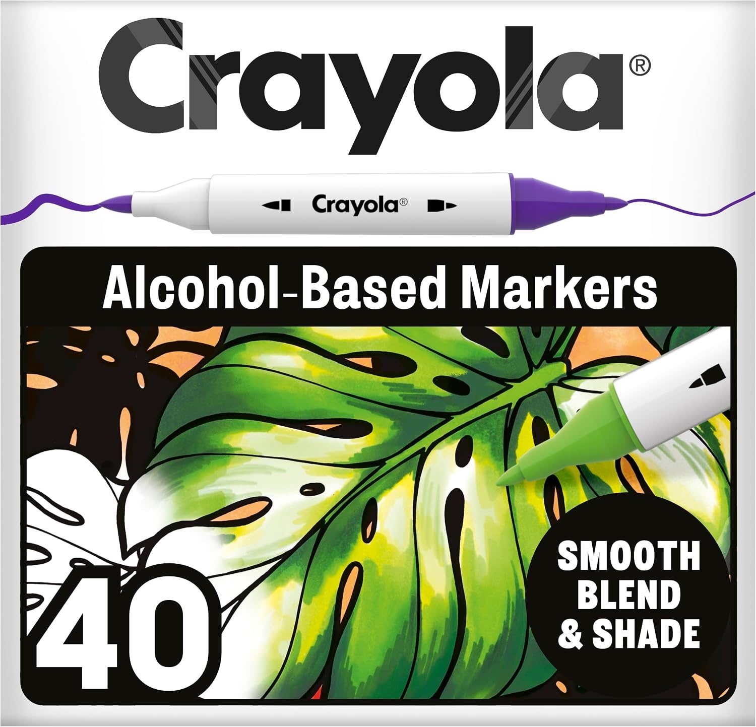 image:imageCrayola Stay Hydrated Adult Coloring Book 32 Pgs Premium Paper Stress Relief and Relaxation Activities Gift for Women and MenMixed