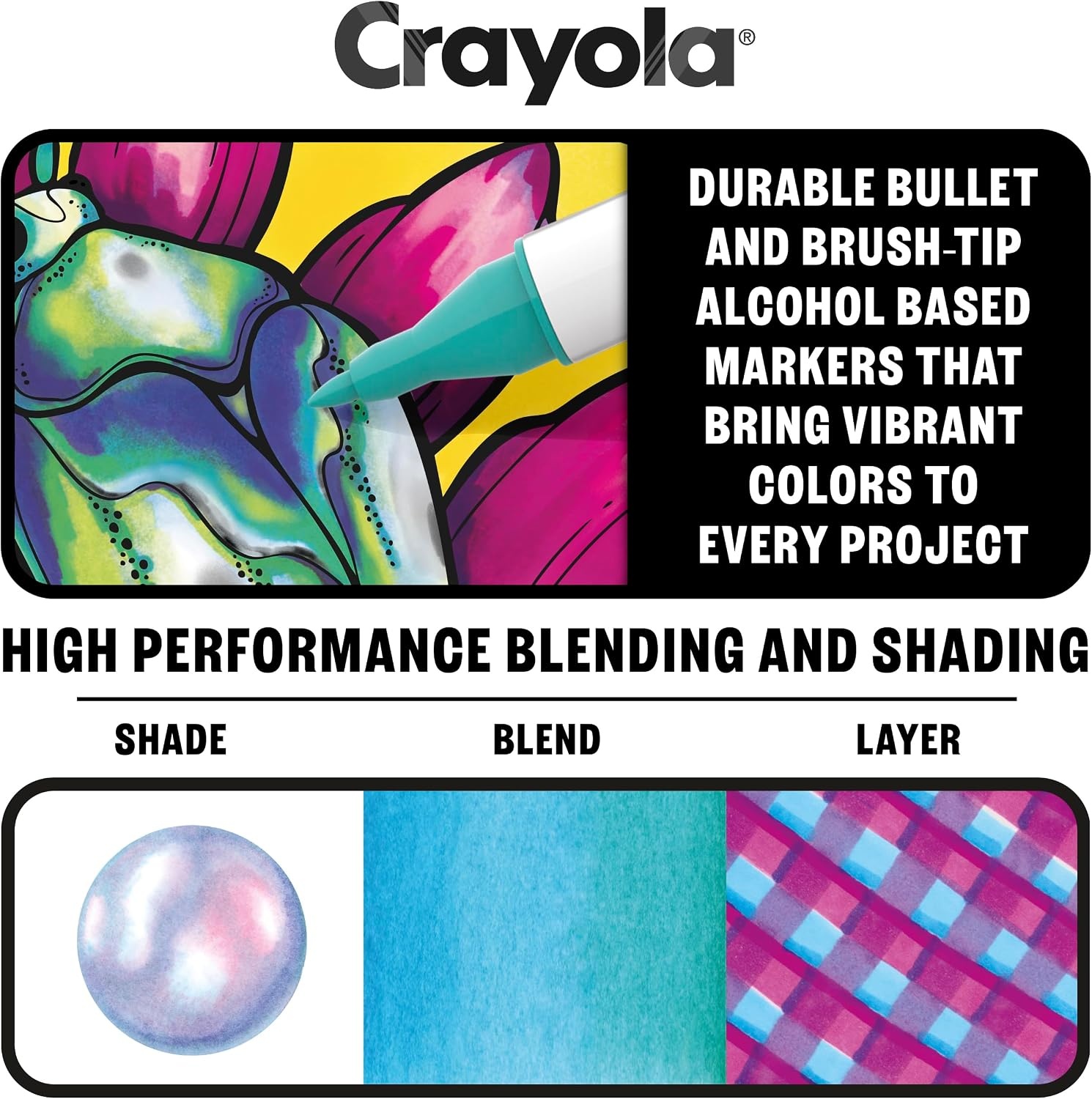 image:imageCrayola Stay Hydrated Adult Coloring Book 32 Pgs Premium Paper Stress Relief and Relaxation Activities Gift for Women and MenMixed